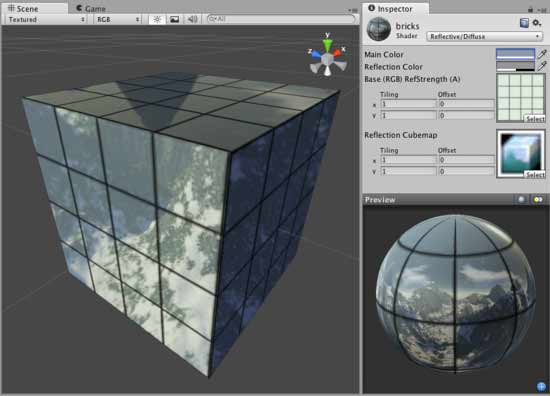 Шейдер Reflective Diffuse в Unity 3D