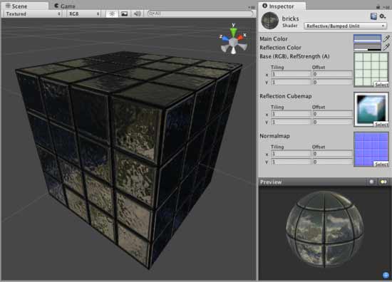 Шейдер Reflective Normal Mapped Unlit в Unity 3D
