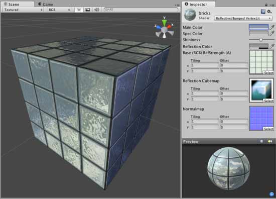 Шейдер Reflective Normal mapped Vertex-lit в Unity 3D