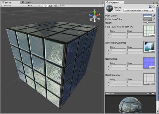 Шейдер Reflective Parallax Diffuse в Unity 3D