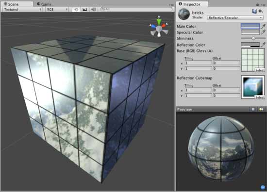 Шейдер Reflective Specular в Unity 3D