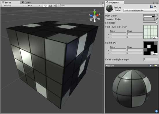 Шейдер Self-Illuminated Specular в Unity 3D