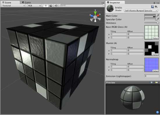 Шейдер Self-Illuminated Normal mapped Specular в Unity 3D